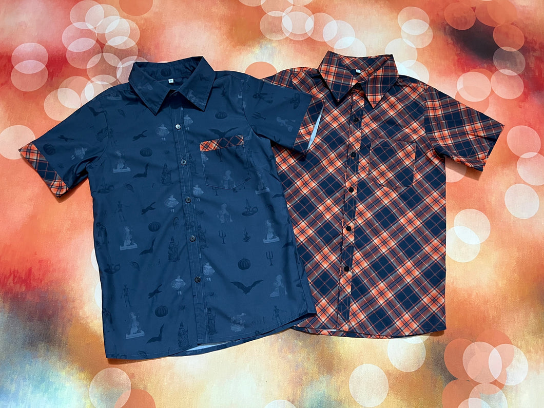 2022 Halloween Boys Button Downs ”Spooktacular Frights & Frills”