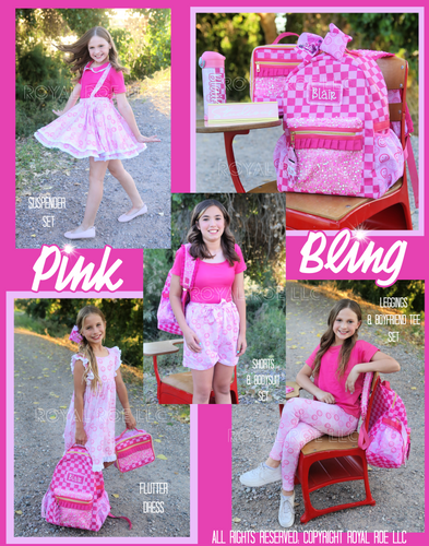 2024 M2M Backpacks - CLOTHING COLLECTIONS/ Pink Bling