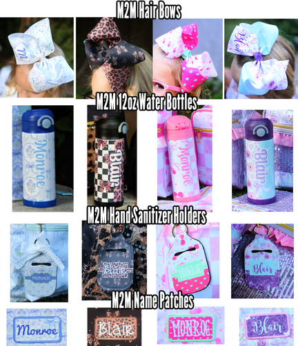 2025 Backpack Patches/Sanitizer Holders/Bows/Water Bottles