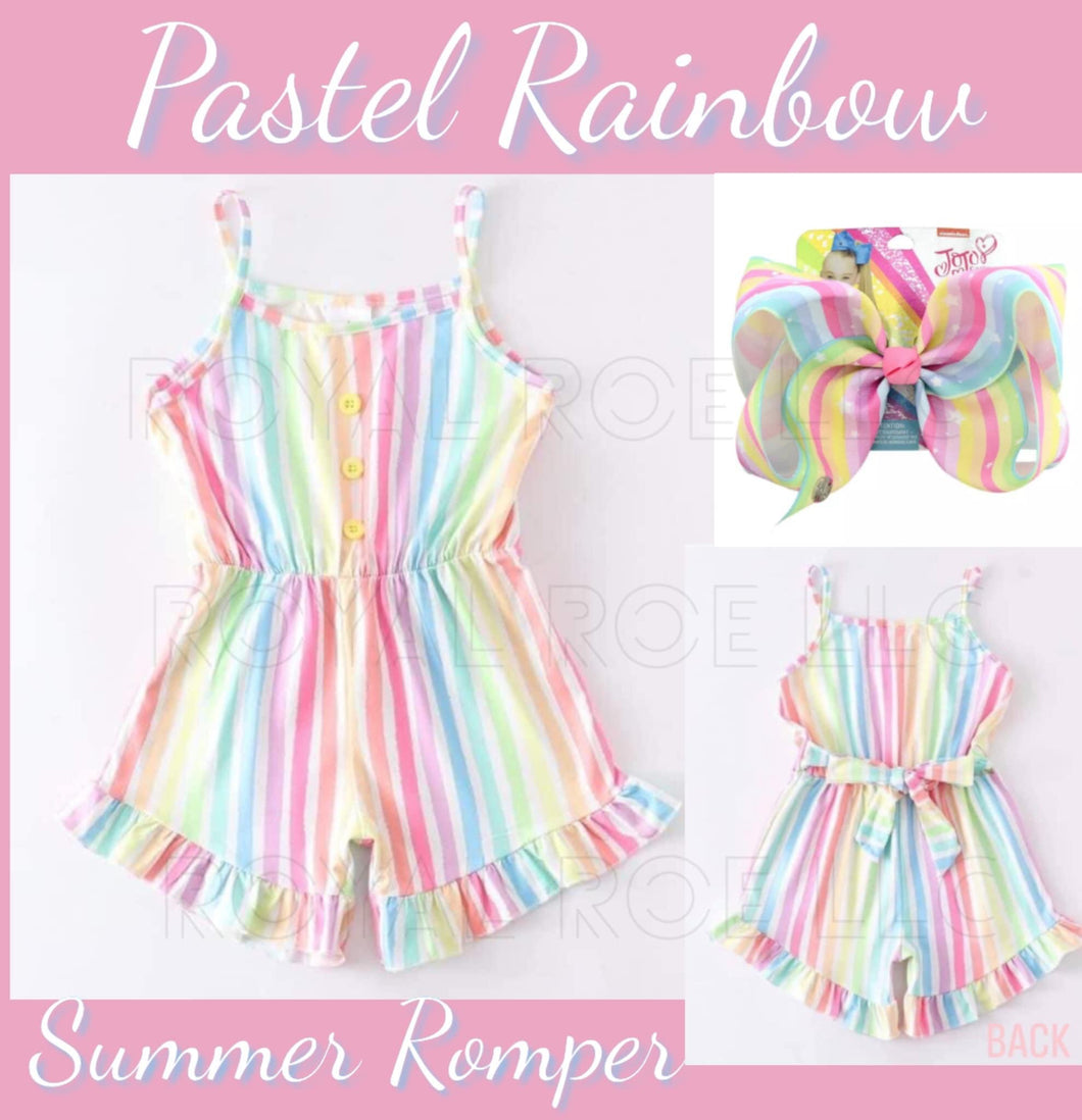 Pastel Rainbow Summer Romper