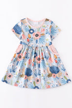 PRE-ORDER Short Sleeve Spring Printed Dresses-(3/11)