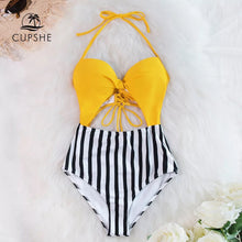 Yellow and Stripe One Piece