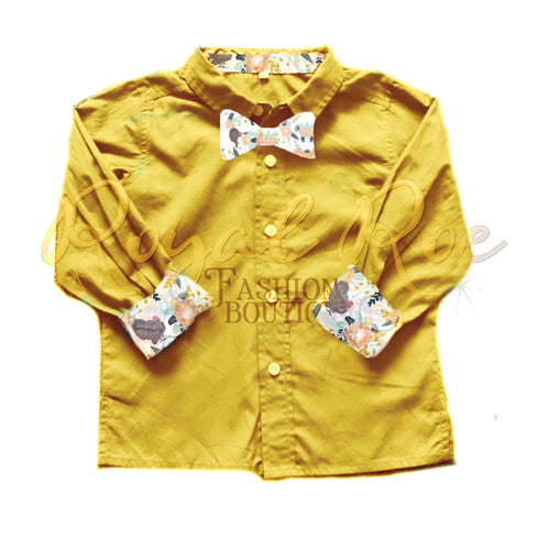Grains of Thanks Boys Shirt and Bow Tie